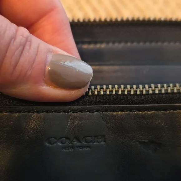 Coach Midnight Blue Leather Zip Wallet - Picture 7 of 7